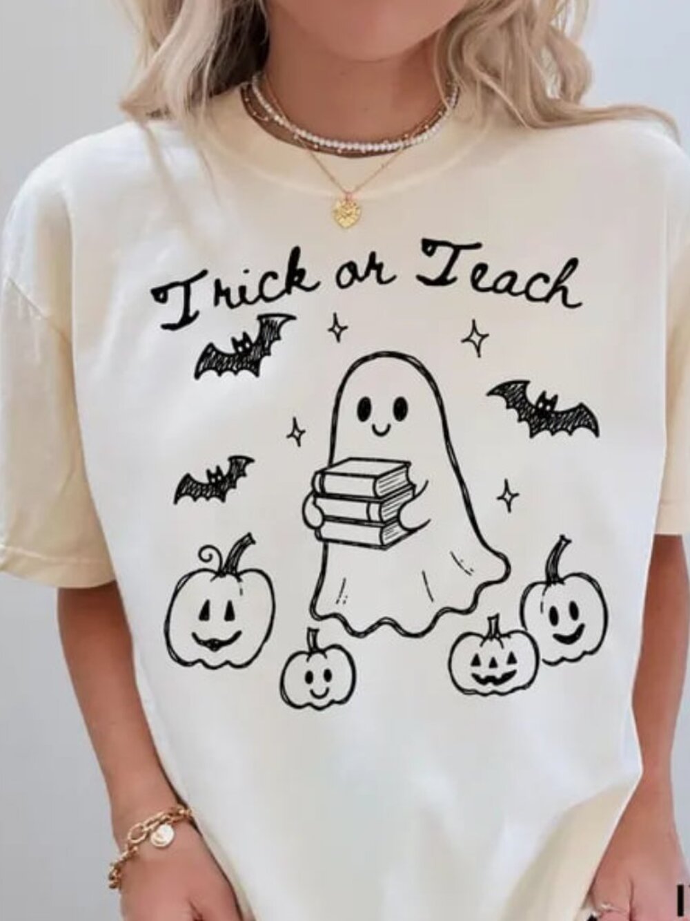 Funny Halloween Teacher Shirt, Spooky Ghost Tee, Halloween Gift